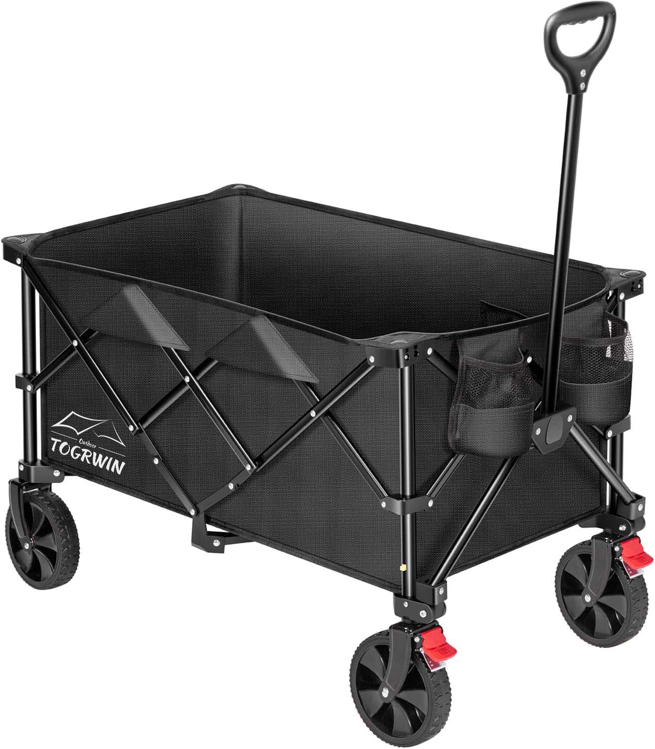 Torgwin 200l collapsible plaustra 300lbs gravibus officium folding utilitatem hortus cart